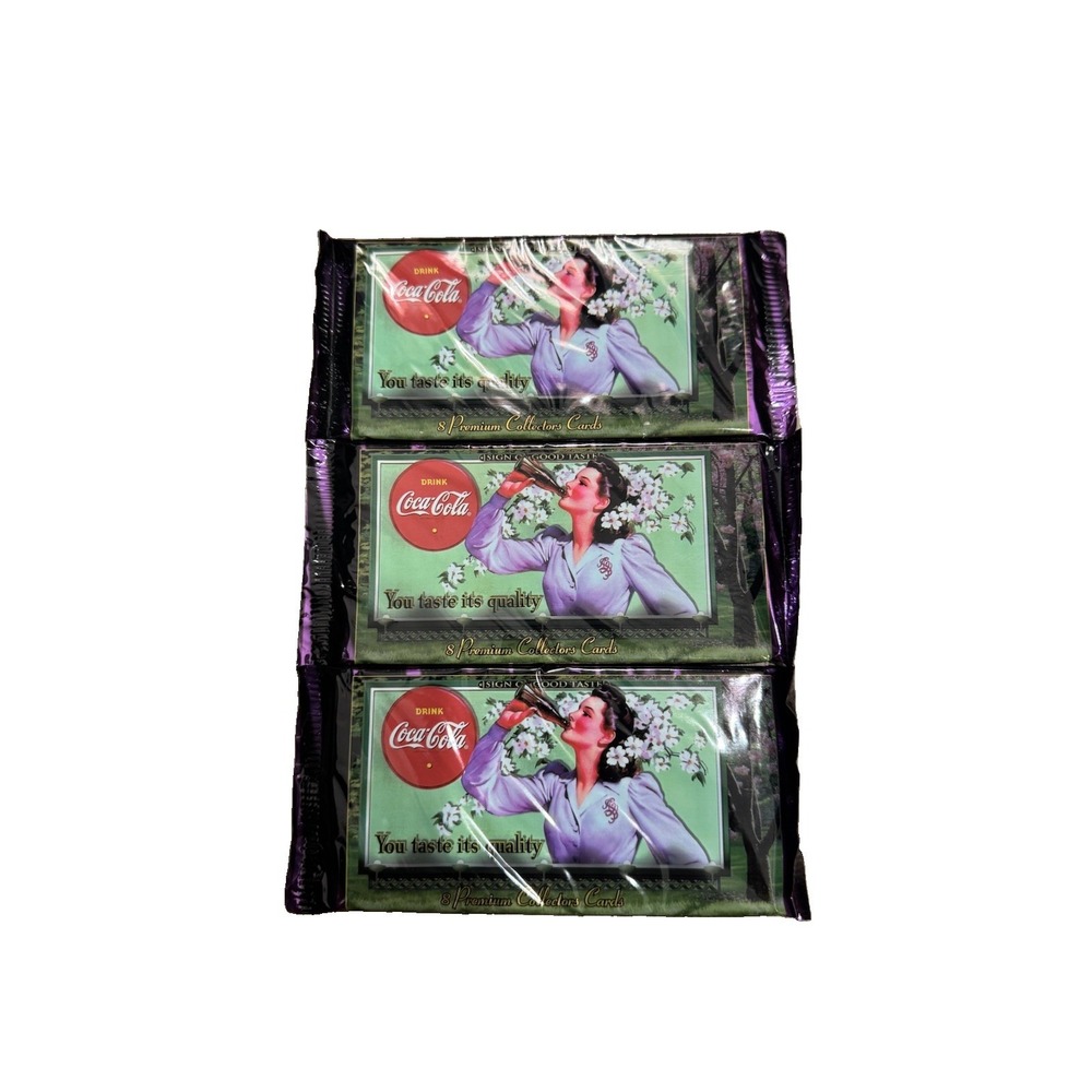 1990s Coca-Cola Sign of Good Taste Trading Cards 3 Sealed Packs 24 Cards